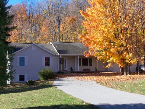 Ranch home with walkout basement