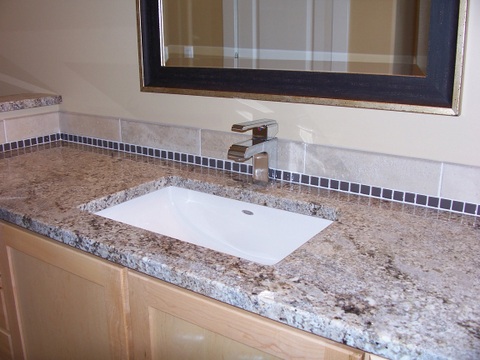 Bathroom with custom sink
